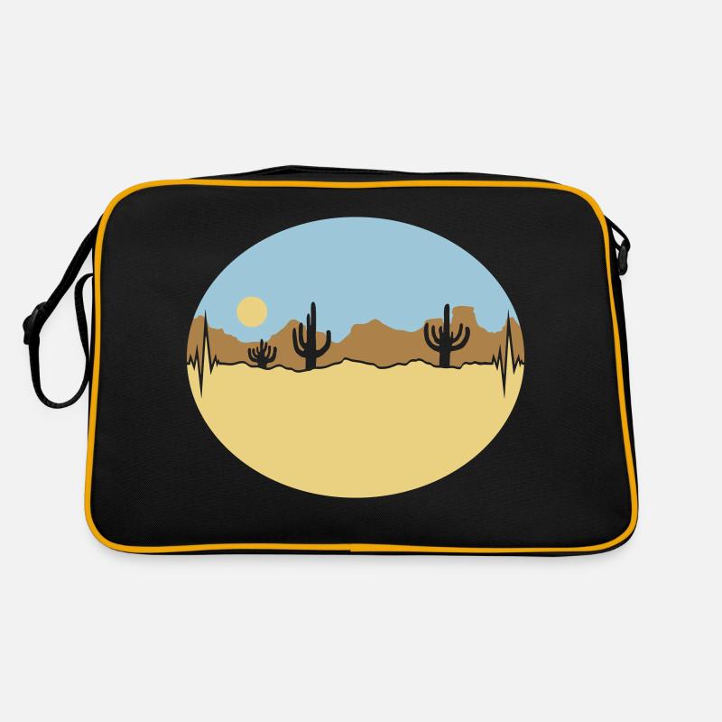 Frequency Desert Landscape Silhouette Retro Bag