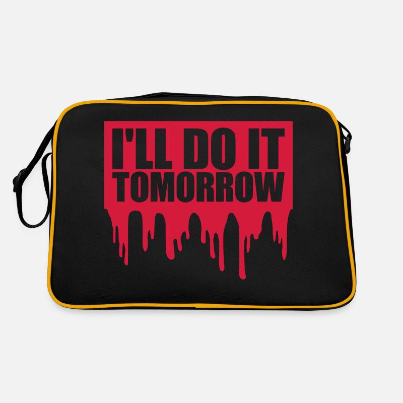 do it tomorrow Zitat Retro Tasche