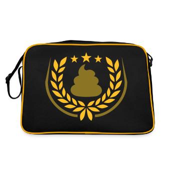 Fucking pile of laurel wreath stars - Retro Bag - black/gold - Back
