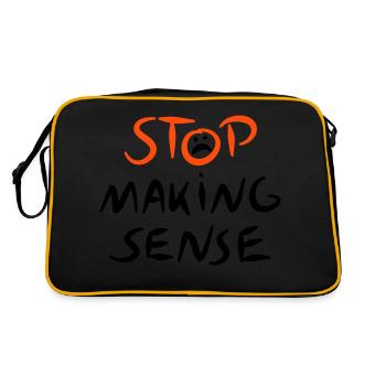 Stop Making Sense – Art Meets Irony - Retro Bag - black/gold - Back