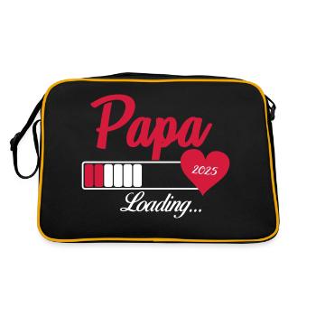papa loading 2025 - Retro Tasche - Schwarz/Gold - Hinten