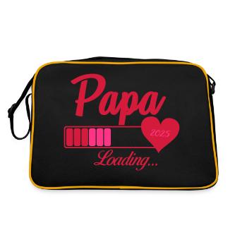 papa loading 2025 - Retro Tasche - Schwarz/Gold - Hinten