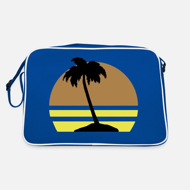 palmen insel Retro Tasche