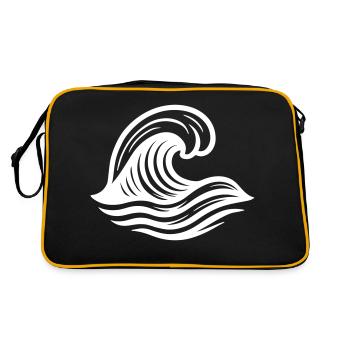 Wave Symbol Ocean - Retro Bag - black/gold - Back