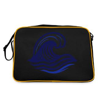 Wave Symbol Ocean - Retro Bag - black/gold - Back