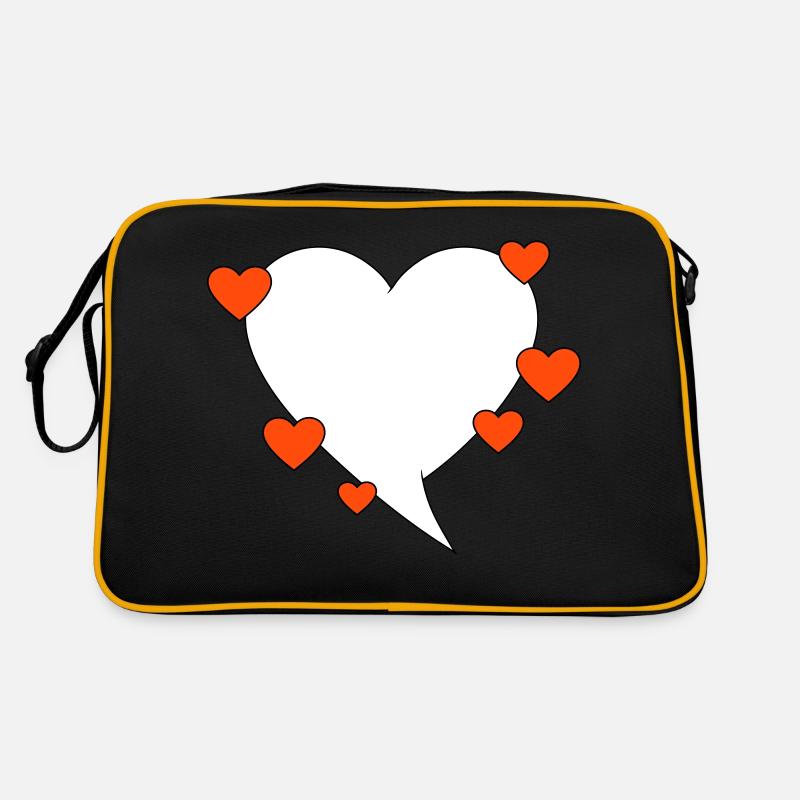 Speech bubble with hearts Retro Bag