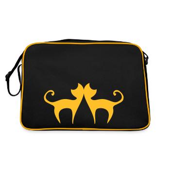 Chats amoureux - Sac Retro - noir/or - Dos