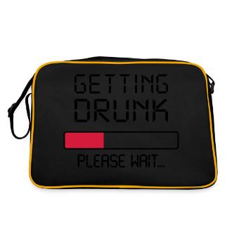 getting drunk - Retro Bag - black/gold - Back