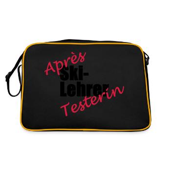 Apres Ski Teacher tester - Retro Bag - black/gold - Back