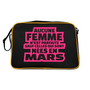 aucune femme parfaite sauf celles nées en mars - Sac Retro - noir/or - Dos