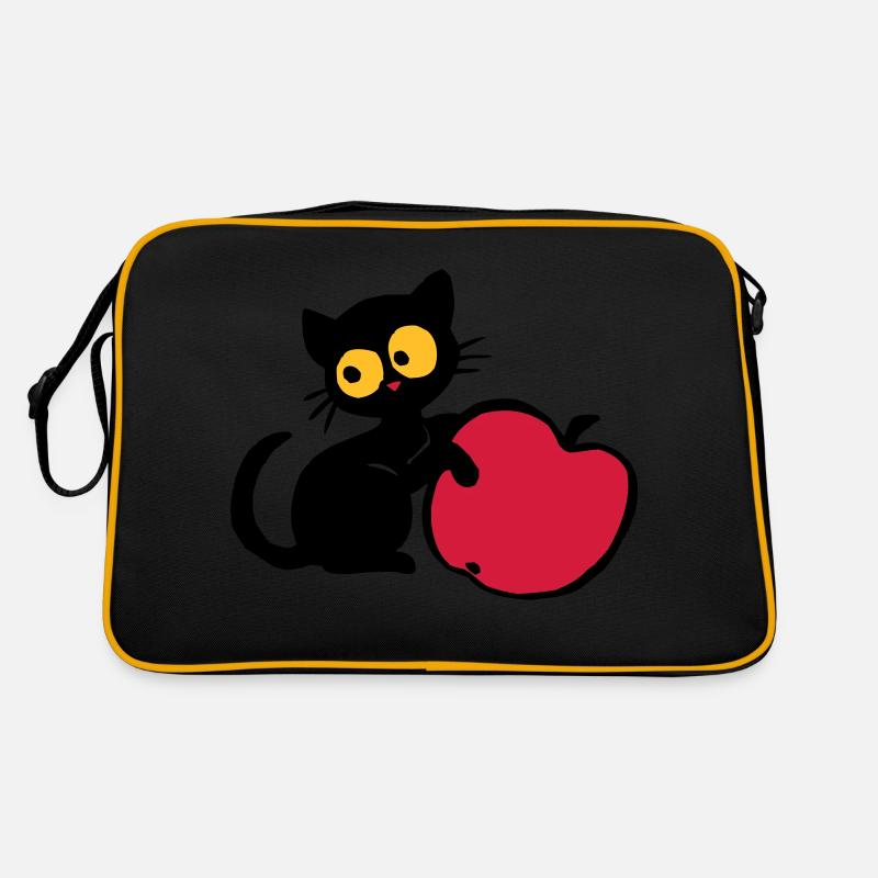 Kitten with apple Retro Bag
