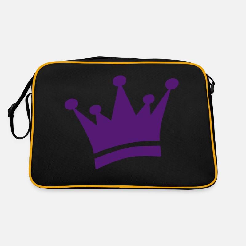 krone - Retro Tasche - Schwarz/Gold
