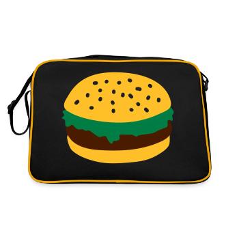 Burger - Retro Tasche - Schwarz/Gold - Hinten