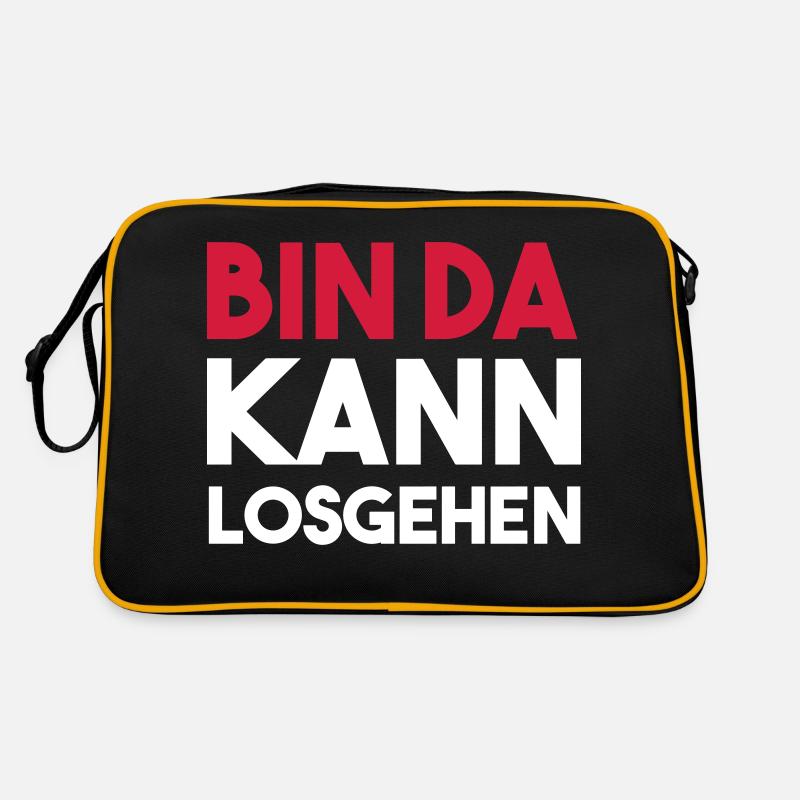 BIN DA Kann Losgehen Retro Tasche