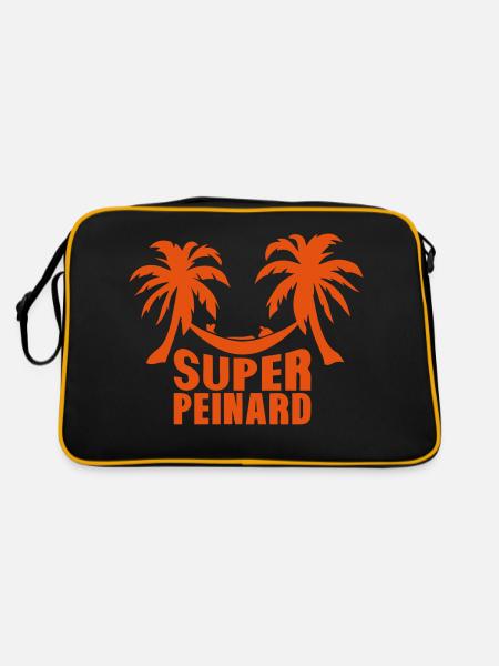 super peinard palmier hamac - Sac Retro - noir/or - Dos