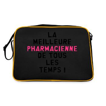 Pharmacien / Pharmacienne / Pharmacie / Médecin - Sac Retro - noir/or - Dos