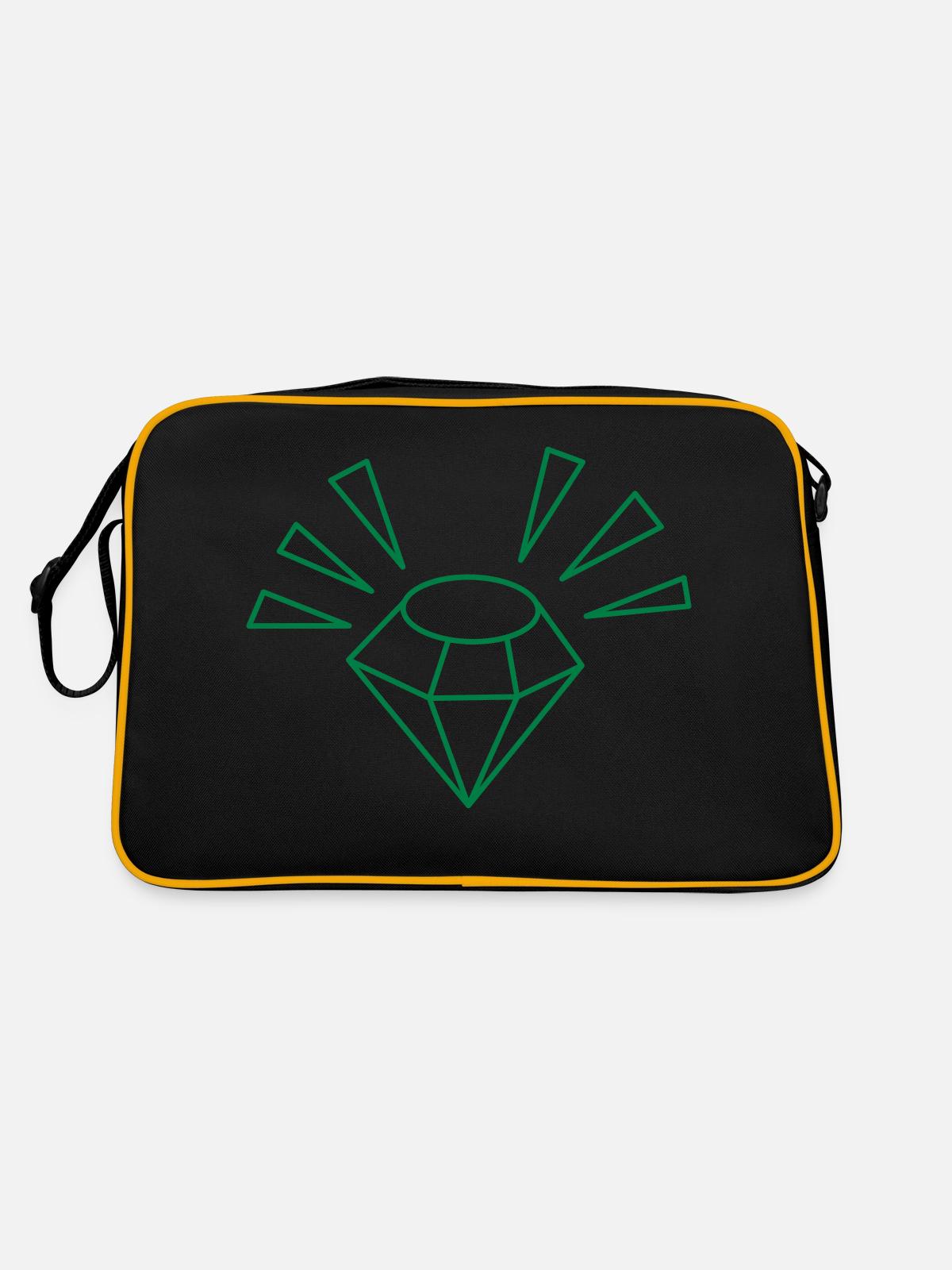 GEM with bright sparks - Retro Bag - black/gold - Back