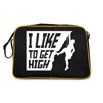 like to get high - Retro Bag - black/gold - Back
