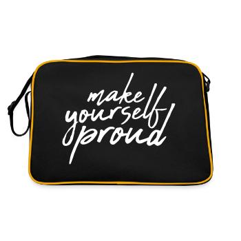 Faites-vous fier de la citation - Sac Retro - noir/or - Dos