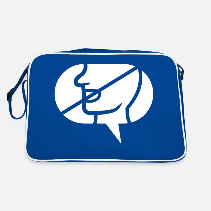 Interdit de communiquer l’icône bulle de parole Sac Retro