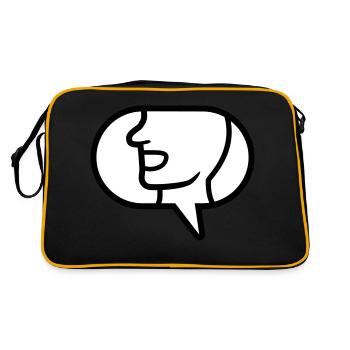 Icône Communiquer bulle de dialogue - Sac Retro - noir/or - Dos