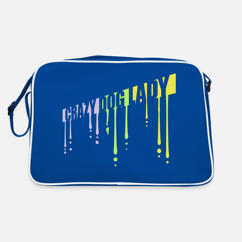 crazy dog lady Zitat Retro Tasche