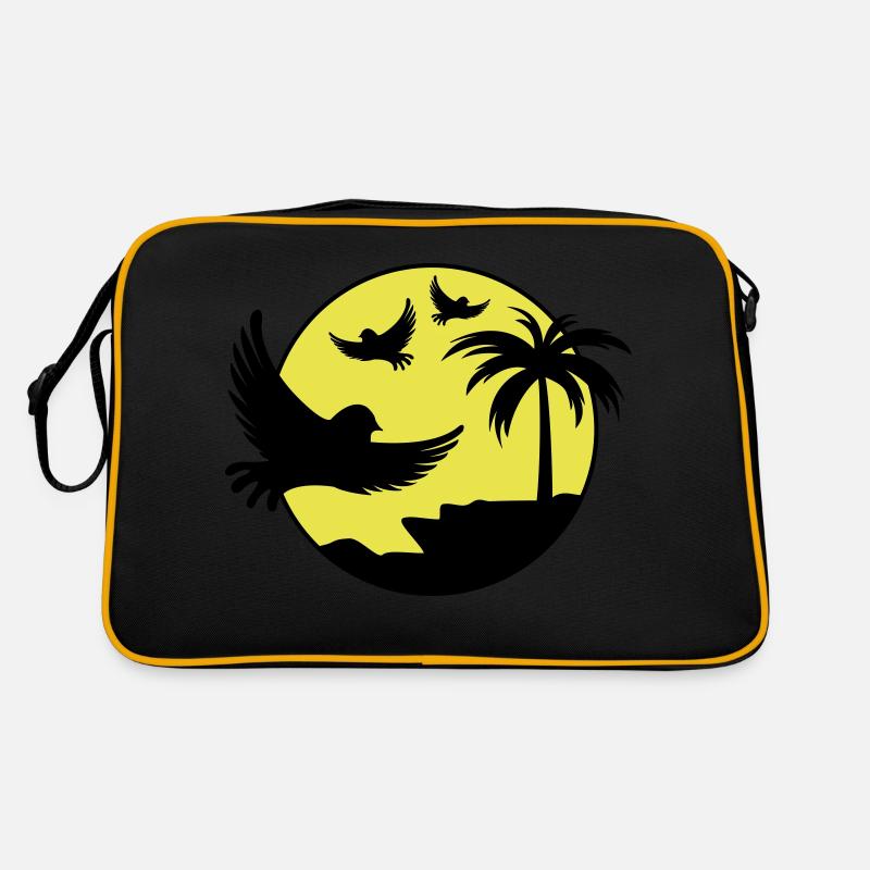 Oiseaux Palmtree Design 2 Sac Retro