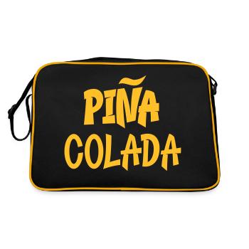 Lettrage Pina Colada Amérique centrale Amérique du Sud - Sac Retro - noir/or - Dos