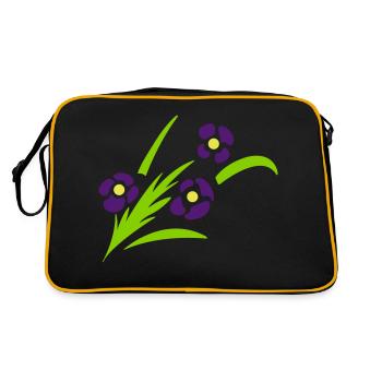 fleurs en épi - Sac Retro - noir/or - Dos