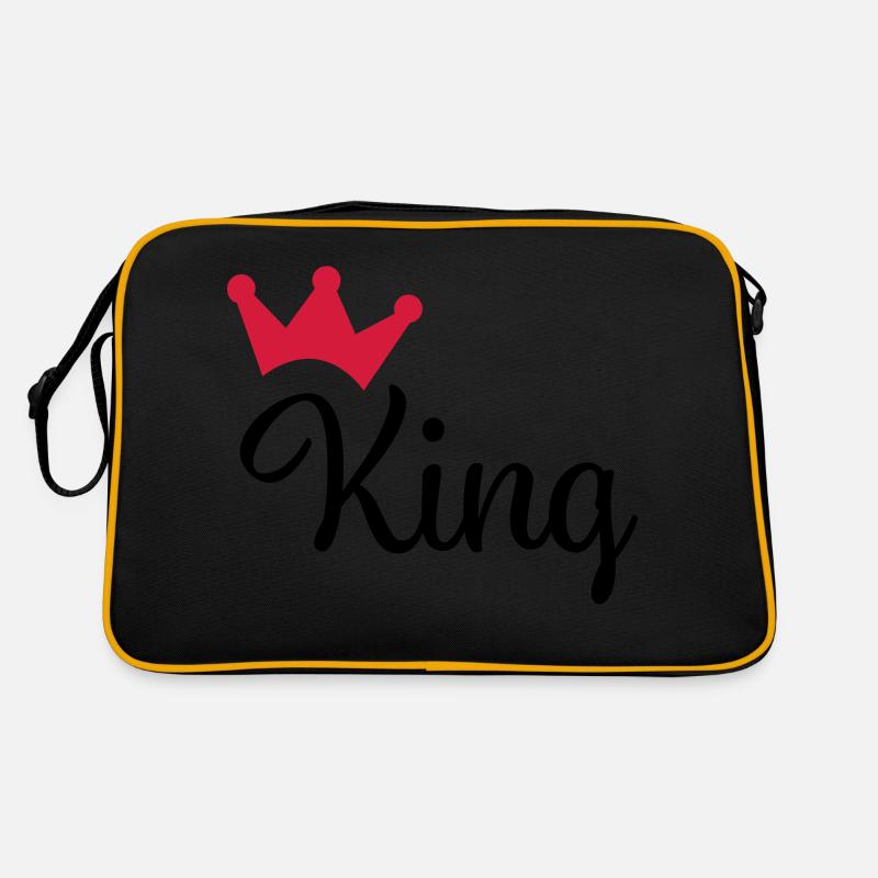 King mit Krone Retro Tasche