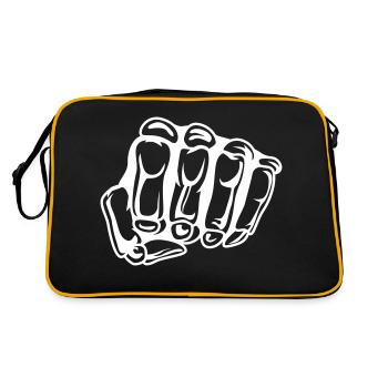 skull fist - Retro Bag - black/gold - Back