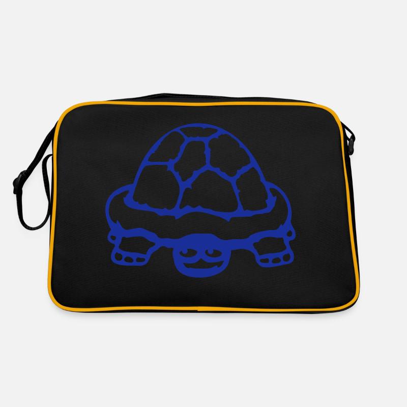 tortue cachée timide sourire drôle Sac Retro