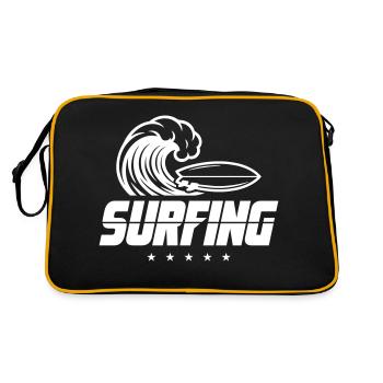 Surfing Surfboard - Retro Bag - black/gold - Back