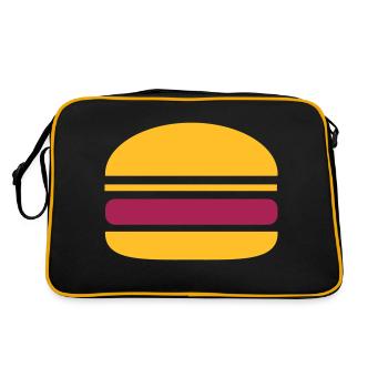 Hamburger - Retro Tasche - Schwarz/Gold - Hinten