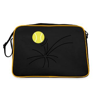 tennis as (3c) - Retro Tasche - Schwarz/Gold - Hinten