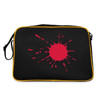 Blut - Retro Tasche - Schwarz/Gold - Hinten