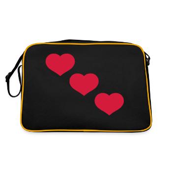 cœur coeur - Sac Retro - noir/or - Dos