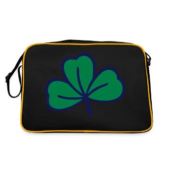 trèfle à feuilles de trèfle - Sac Retro - noir/or - Dos