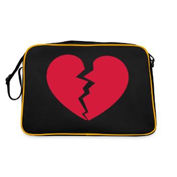gebrochenes herz - Retro Tasche - Schwarz/Gold - Hinten