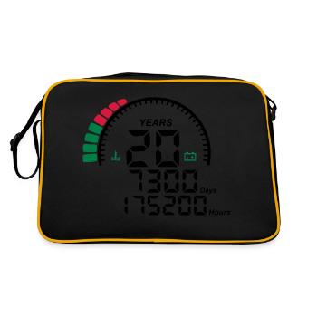years 20 years anniversary meter - Retro Bag - black/gold - Back