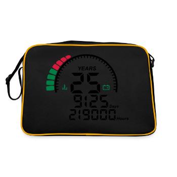 years 25 years anniversary meter - Retro Bag - black/gold - Back