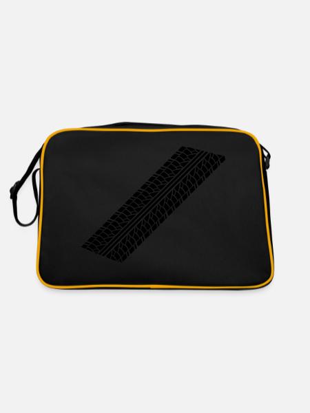 reifenspur__f1 - Sac Retro - noir/or - Dos