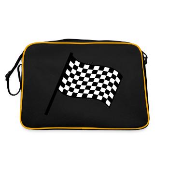 racing_flag - Sac Retro - noir/or - Dos