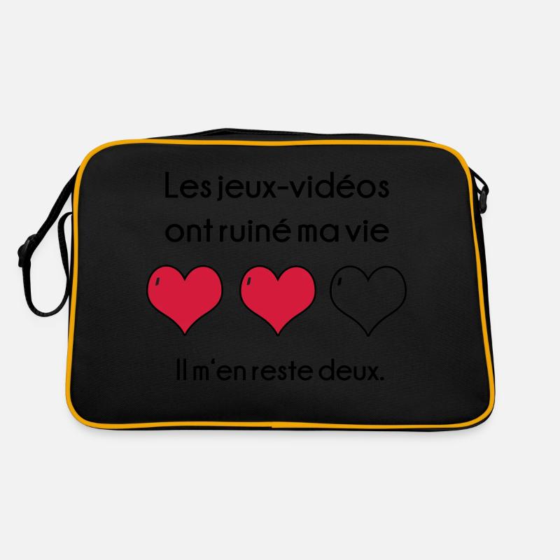 Die Spielevideos mein Leben ruiniert - Retro Tasche - Schwarz/Gold