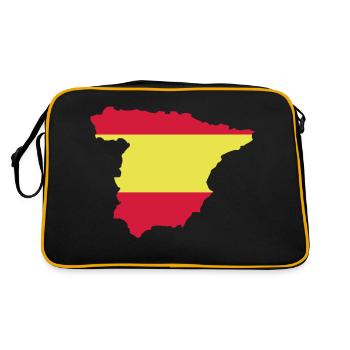 spanien - Retro Tasche - Schwarz/Gold - Hinten
