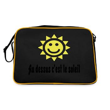 au dessus cest le_soleil - Sac Retro - noir/or - Dos