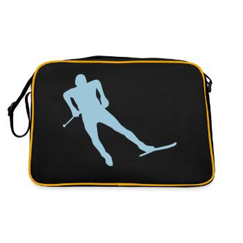 ski combines Nordic cross-country silhouette - Retro Bag - black/gold - Back
