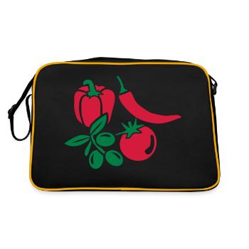 Légumes - Sac Retro - noir/or - Dos