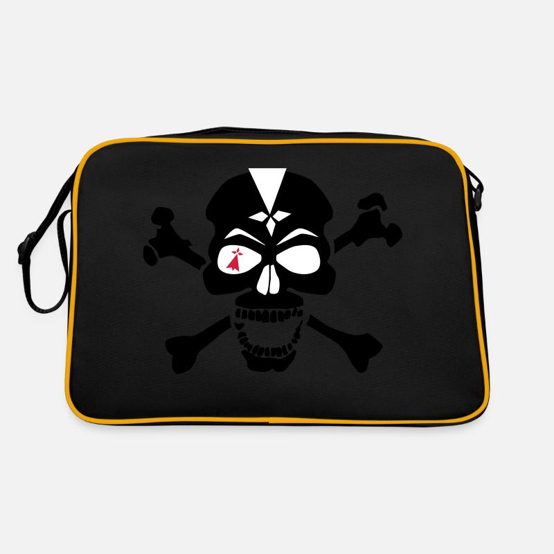 skull skull bone ermine eye Retro Bag