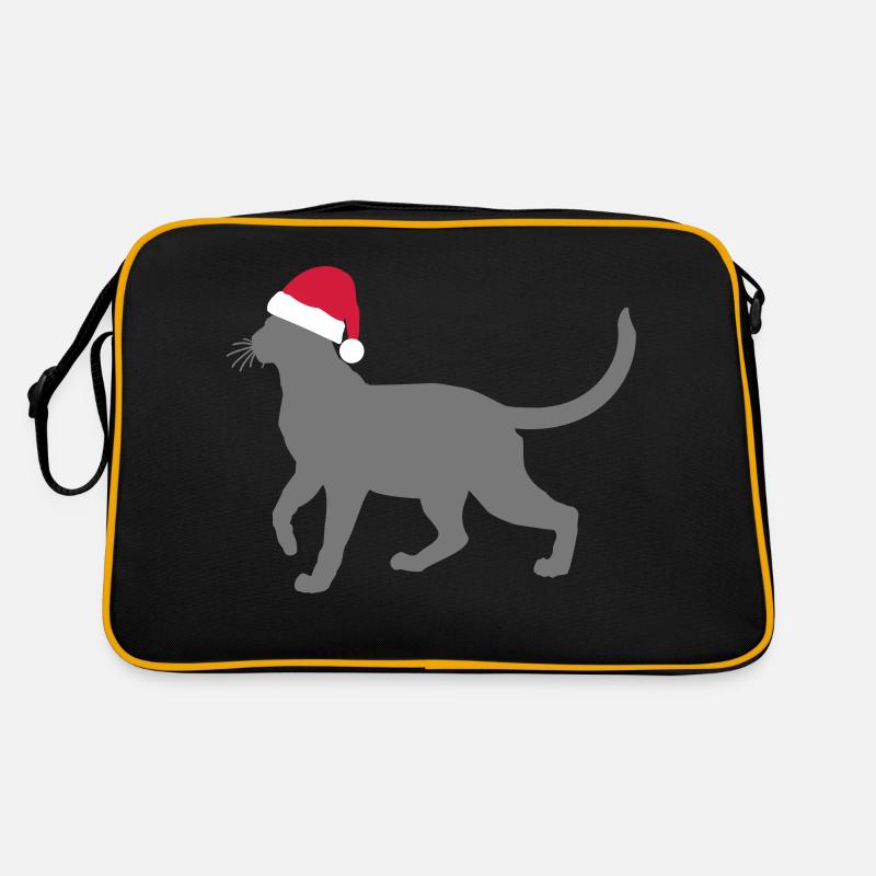 Weihnachtskatze Retro Tasche